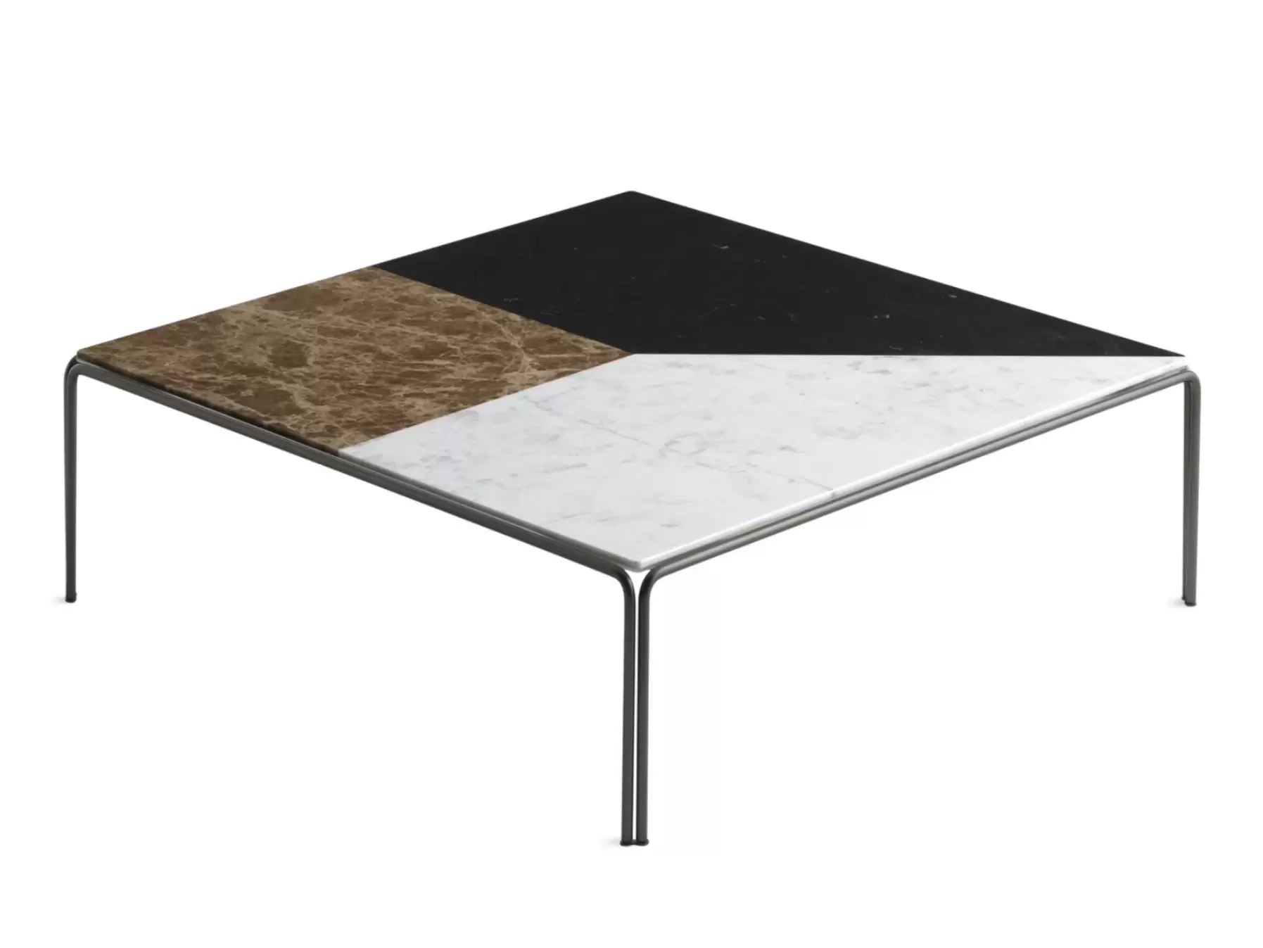 RAGTIME LOW SQUARE MARBLE COFFEE TABLE